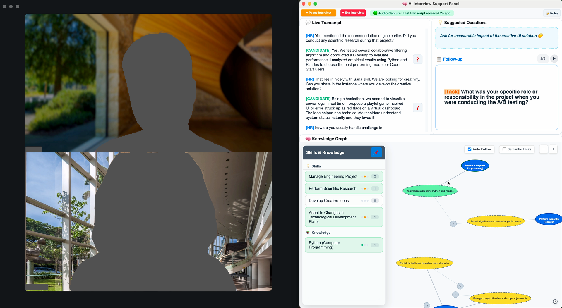InterPilot: Exploring the Design Space of AI-assisted Job Interview Support for HR Professionals